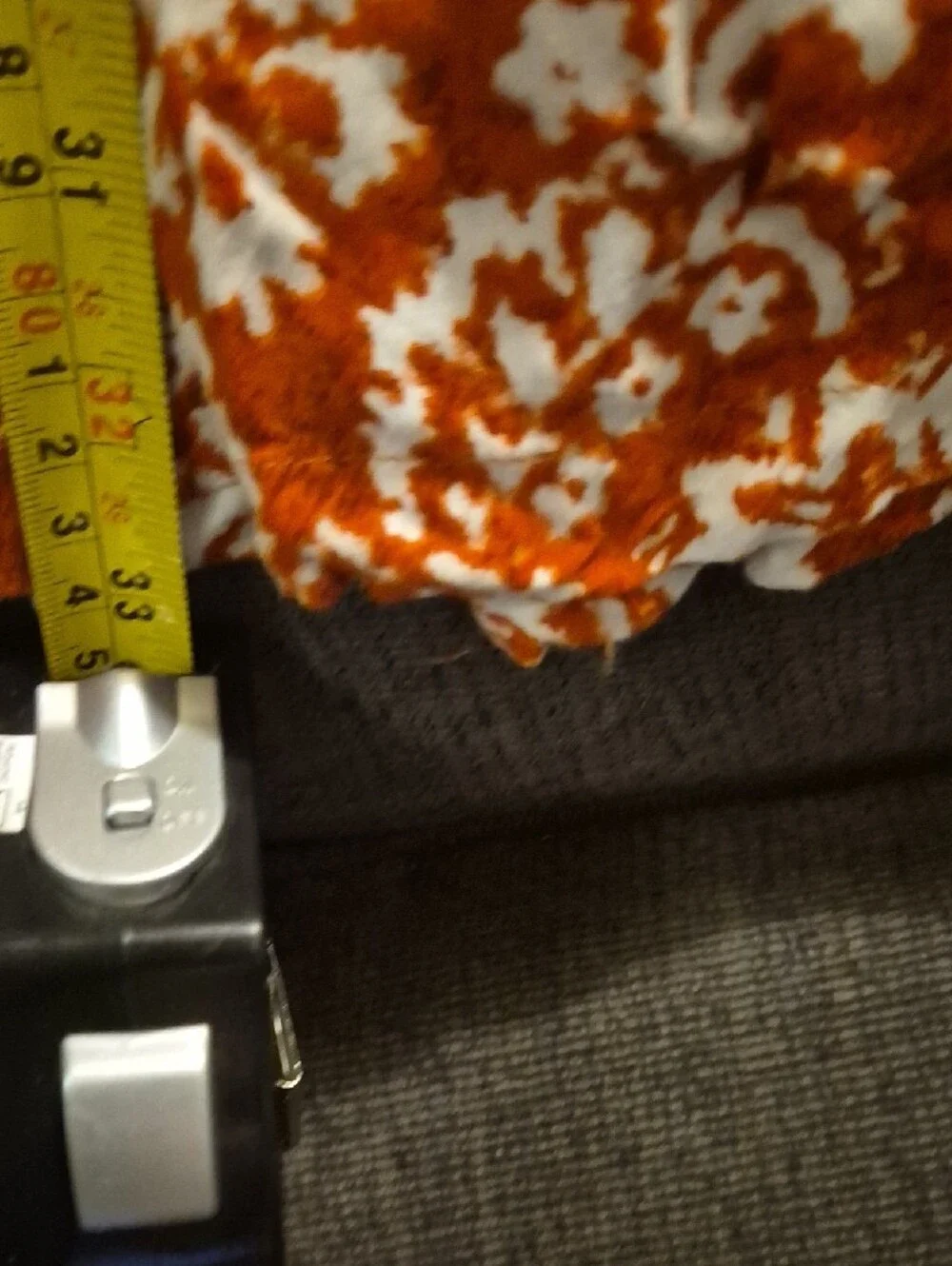 Love Tree Orange and White Paisley A-Line Skirt(415)